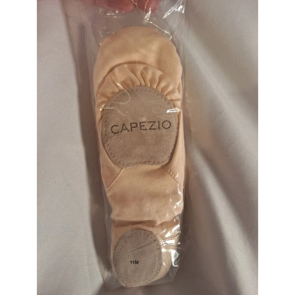 Capezio Hanami 2037W Kids Stretch Canvas Split Sole Ballet Shoes Nude Size 11M